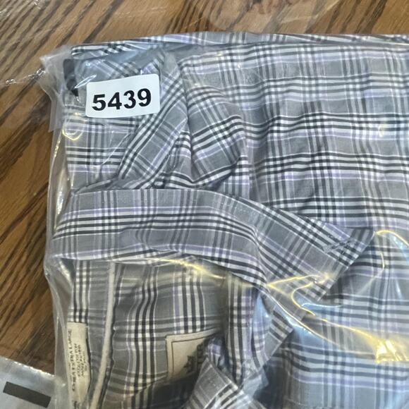Peter Millar Shirt Mens 2XL Gray Plaid Crown Button Down Cotton Classic Pocket - Picture 8 of 8